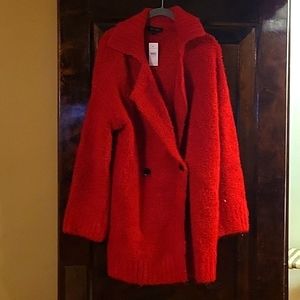 Ann Taylor fuzzy sweater jacket